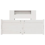 Bookcase Bed without Mattress White 120x200cm Solid Wood Pine 3322436