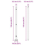 Fence Post 7 pcs Grey Steel 42004304