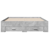 Bed Frame Concrete Grey Engineered Wood Small Double Bed Frame 3280415