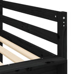 ZNTS Kids' Loft Bed without Mattress with Slide Black 80x200 cm 835906