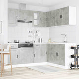 11 Piece Kitchen Cabinet Set Porto Concrete Grey Engineered Wood 3314965