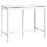 ZNTS Bar Table White 140x80x110 cm Solid Wood Pine 822158