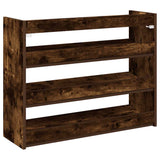 Shoe Rack Smoked Oak 80x25x62 cm Engineered Wood 859918