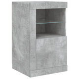 Sideboard with LED Lights Concrete Grey 142.5x37x67 cm 3209089