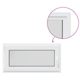 Basement Window RISOR 100 x 50 cm PVC and Glass White 42047208