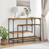 Console Table with Shelf with Storage Old wood 100 x 35 x 75 cm 863559