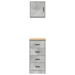 ZNTS Garage Cabinets 2 pcs Concrete Grey Engineered Wood 3328326