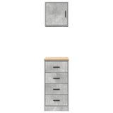 Garage Cabinets 2 pcs Concrete Grey Engineered Wood 3328326