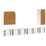 TV Wall Cabinet Set Wall-mounted 6 pcs White 3408943