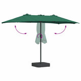 Garden Parasol Green 385 x 209 x 244 cm Polyester 42003284