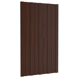 Roof Panel 12 pcs Brown 80 x 45 cm Galvanised steel 42047115
