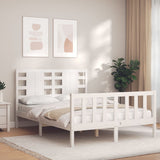 Bed Frame without Mattress White 120x200 cm Solid Wood Pine 3192812