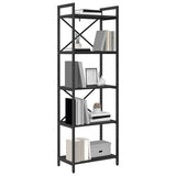 Bookshelf Black Oak 56 x 34 x 171 cm Engineered Wood 883862