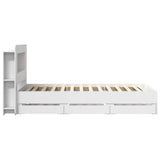 Bed Frame with Storage White 80 x 200 cm Engineered Wood 3434003