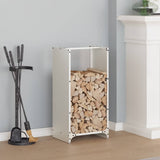 Firewood Rack White 40x30x80 cm Cold-rolled steel 864232