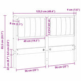 Upholstered Headboard Brown 120 cm Solid Pine Wood 879074