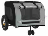 Pet Bike Trailer Grey and Black 54.5 x 120 x 161 cm 93846