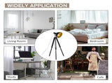 Tripod Floor Lamp, Spotlight Reading Lamp w/ Adjustable Height, Angle, Wood Legs for Living Room, T3398P344226
