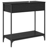 Console Table Black Oak 75 x 34.5 x 75 cm Engineered Wood 882250