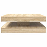 ZNTS Coffee Table 360-Degree Rotatable Sonoma Oak 90x90x34.5 cm 3321353