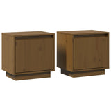 Bedside Cabinets 2 pcs Honey Brown 40x30x40 cm Solid Wood Pine 813312