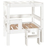 Dog Bed White 55.5x53.5x60 cm Solid Wood Pine 822368