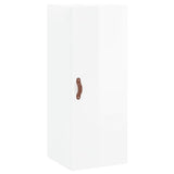 Highboard High Gloss White 34.5x34x180 cm Engineered Wood 3199019