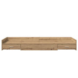 Bed Frame with Drawer Artisan Oak 90 x 190 cm Engineered Wood 3335252
