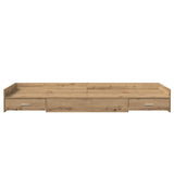 Bed Frame with Drawer Artisan Oak 80 x 200 cm Engineered Wood 3335244