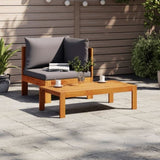 ZNTS 2 Piece Garden Sofa Set with Cushions Solid Wood Acacia 367632