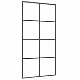 Sliding Door with Hardware Set Black 102.5x205 cm ESG Glass 3375946