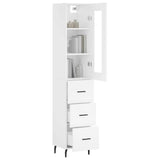 Highboard White 34,5x34x180 cm Engineered Wood 3199249