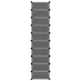 Shoe Rack Black Polypropylene, Steel Tall Shoe Rack Rectangular 340560