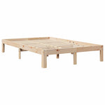 Bookcase Bed without Mattress 135x190 cm Double Solid Wood Pine 3324397