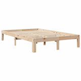 Bookcase Bed without Mattress 135x190 cm Double Solid Wood Pine 3324397