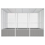 ZNTS Bird Cage Grey 302.5x324.5x211.5 cm Galvanised Steel 171553
