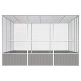 ZNTS Bird Cage Grey 302.5x324.5x211.5 cm Galvanised Steel 171553