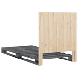 Bed Frame without Mattress Grey 90x200 cm Solid Wood Pine 3281544