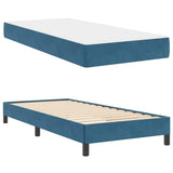 Box Spring Bed with Mattress Dark Blue 80 x 220 cm Fabric 3398771