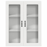 Wall Glass Cabinet PORTO White 80 x 31 x 100 cm Engineered Wood 885505