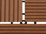 Decking Tile 22 pcs Brown 30 x 30 cm WPC 3444829