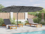 Umbrella Anthracite 372 x 198 x 243 cm Polyester and Aluminium 42003377