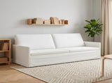 3 Seater Sofa White 220 x 81 x 82 cm Fabric 42041149