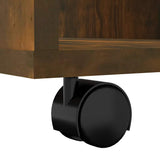 Rolling Cabinet Smoked Oak 60x53x72 cm Engineered Wood 815969
