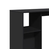 ZNTS Bar Table with Shelf Black 124x46x103.5 cm Engineered Wood 854392