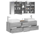 Bathroom Furniture Set 4 pcs Grey Sonoma 3406780