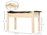Garden Wooden Planters Rectangular Raised Bed,Flower Box, Fir Wood Indoor/Outdoor, Oak Tone, 86L x T3398P314151
