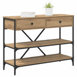 Console Table with Drawer Brown 100 x 34.5 x 75 cm Wood 871305