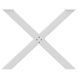 Dining Table Legs X-Shaped 3 pcs White 90x cm Steel 4012997