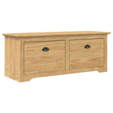 Hallway Bench BODO Honey Brown 118 x 40 x 50 cm Engineered Wood 42023475